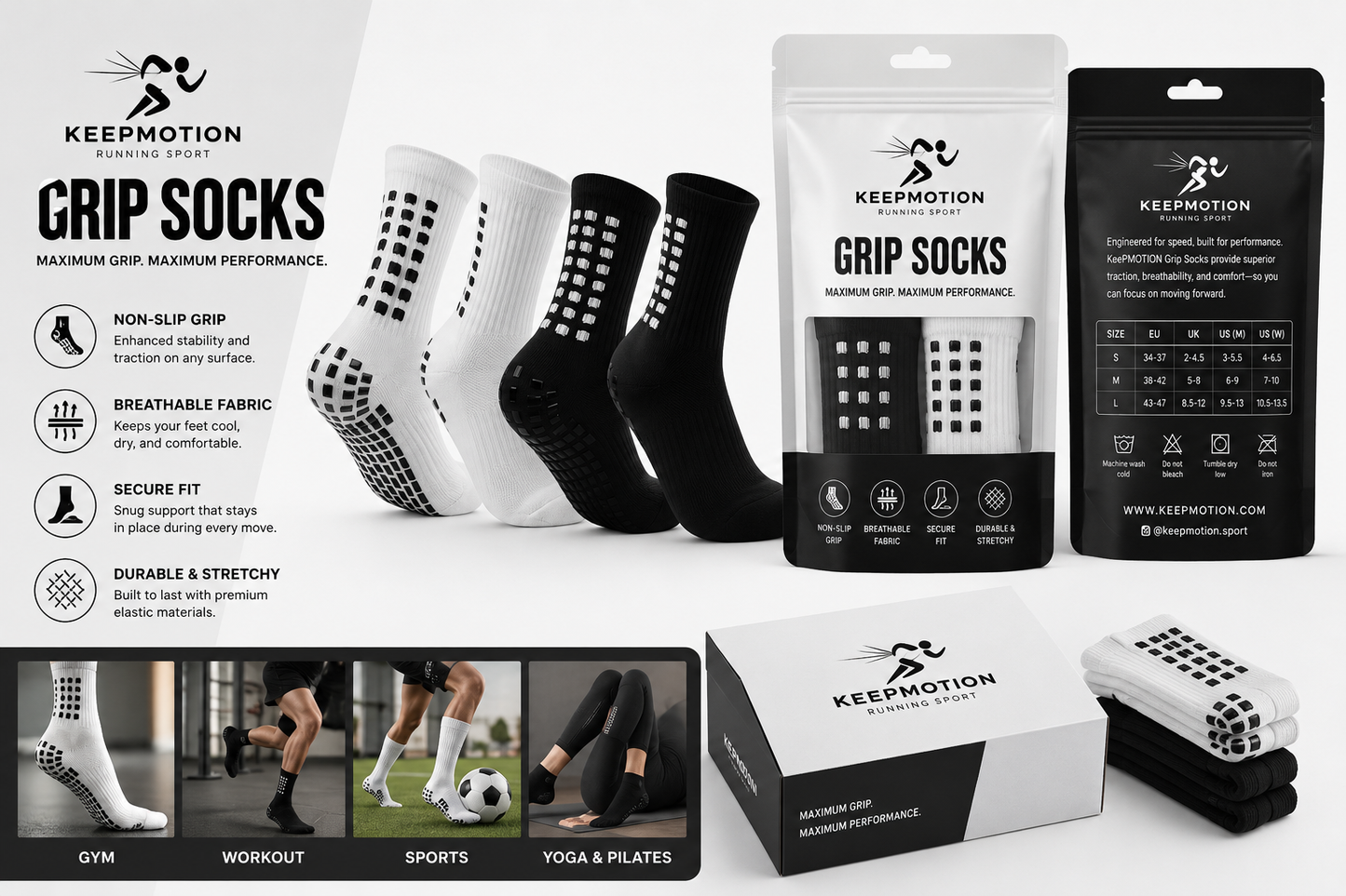 KeepMotion Grip Socks